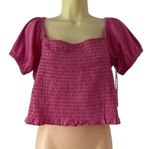 Simply Southern Women’s Smocked Crop Top XXL NWT
Pink Knit Summer Stretch